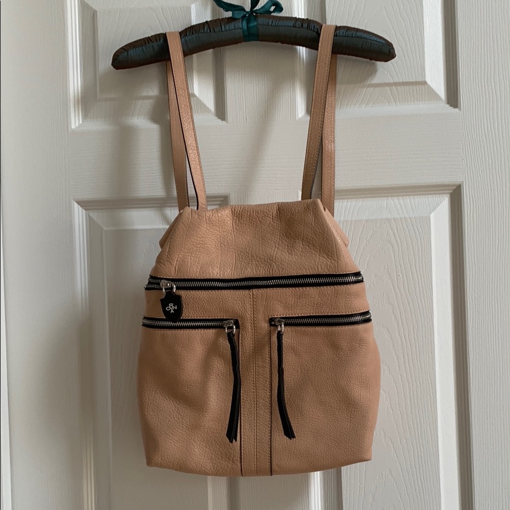 Tan Leather Backpack